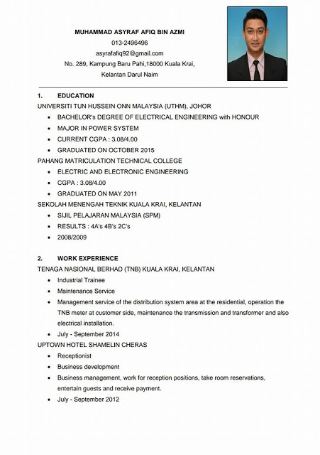 Resume Kerja Kerajaan Contoh Resume Bahasa Melayu 2019 - Curriculum